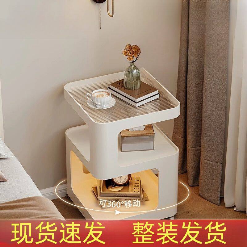 床头柜客厅沙发卧室创意铁艺边几现代简约床头边柜置物架网红茶几
