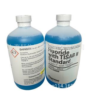040908ThermoOrion奥立龙氟F 离子标准液浓度10ppm蓝色475ml