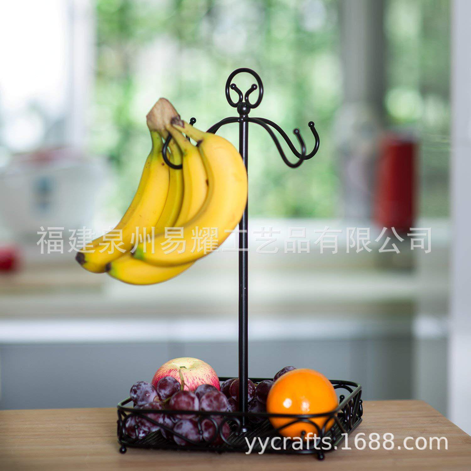 厂家直销黑色小零食盘铁艺杯架厨房台面上多功能咖啡杯收纳架