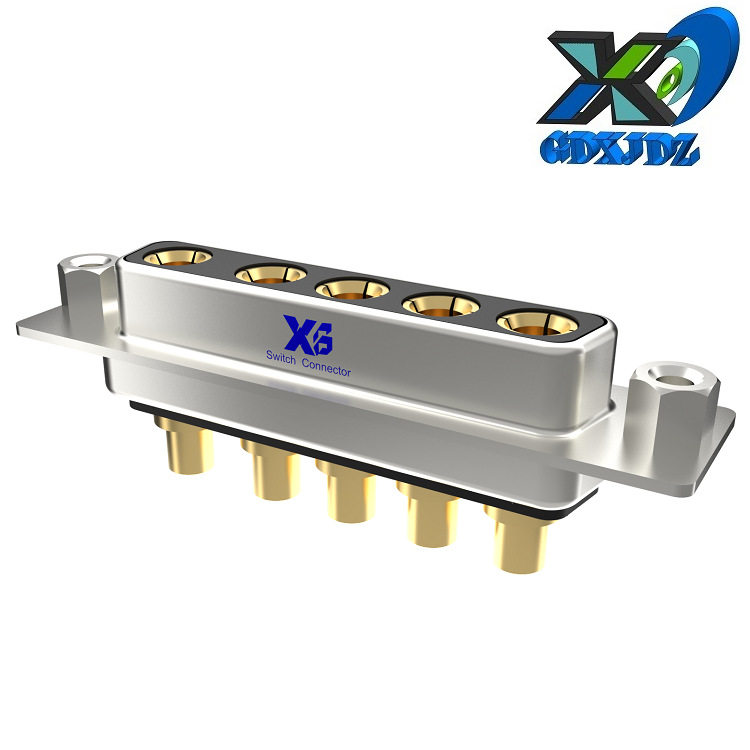 5W5母座大电流连接器 镀金车针D-SUB VGA插头连接器
