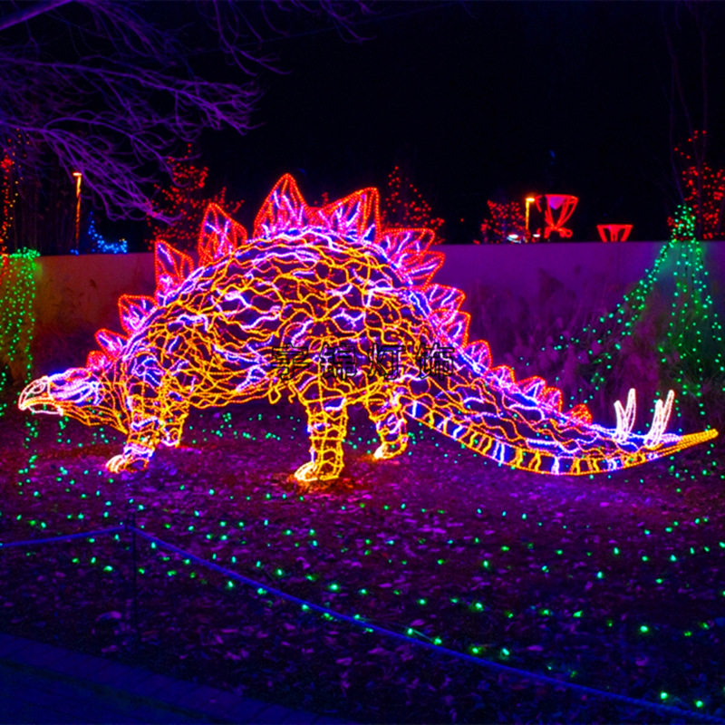 户外LED3D立体恐龙装饰景观街道节日工程亮化 LED动物造型灯