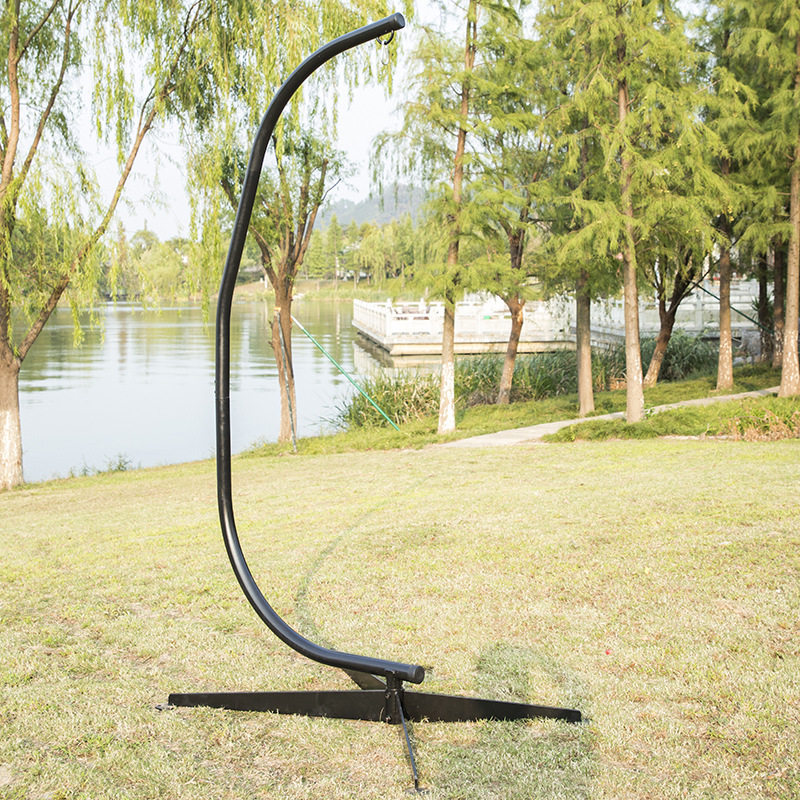 定制批发简约铁艺吊椅C型架 室内外休闲吊篮椅 露天阳台花园吊篮