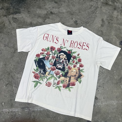 现货PrsMade白枪花短袖VintageT