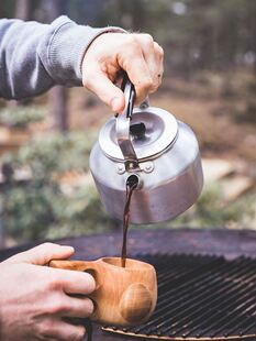 户外烧水壶便携野营露营地咖啡壶煮茶壶嘴铝制 瑞典Trangia经典