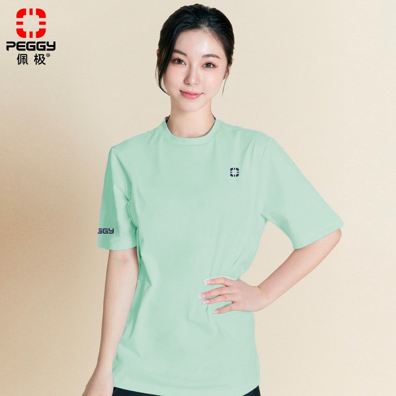 佩极羽毛球服女装男款宽松文化衫短袖速干T恤运动W训练网球服上衣