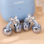 蝴蝶钻耳夹耳机钻扣适用华为freeclip2蓝牙锆石耳机扣装 饰夹扣配饰欧美小众设计轻奢高级感耳机夹diy穿搭高级