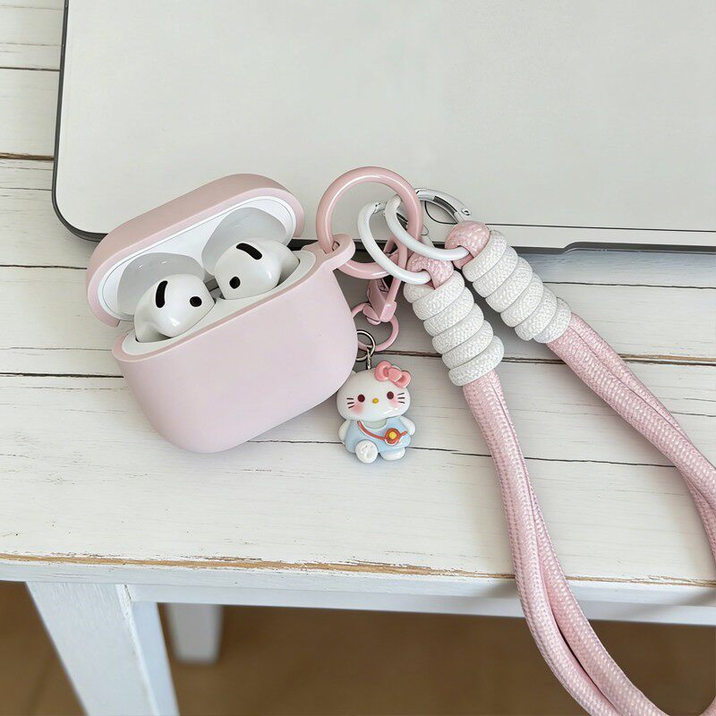 适用苹果airpods4保护壳airpodspro3保护套pro2耳机壳硅胶软壳airpods连体全包防摔pro挂绳挂件配饰便携外壳