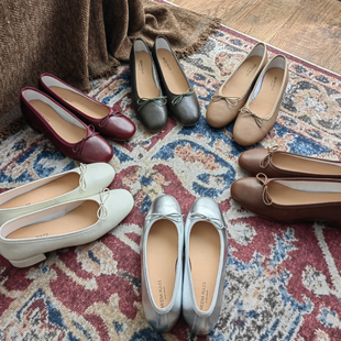 3.5CM中跟鞋 法式欧系日系玛丽珍鞋单鞋女小皮鞋平底鞋女芭蕾鞋女