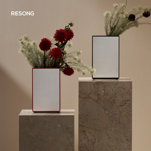 RESONNG日诵家居 欧普漆器立方花瓶 新中式客厅软装饰品桌面花器