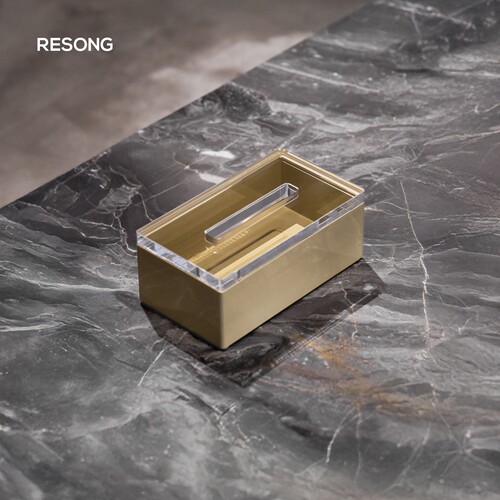 RESONG日诵家居 派斯漆器纸巾盒 亚克力桌面装饰软装饰品餐边柜