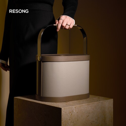 RESONG日诵家居PU条纹收纳篮