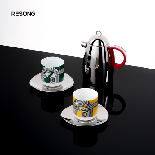 RESONG日诵 艾莱克饮具套装 陶瓷水杯水壶不锈钢茶壶水具结婚礼物