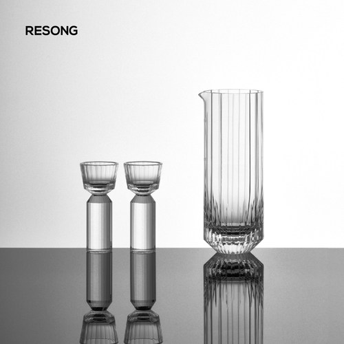 RESONG日诵 华樽白酒杯 水晶白酒杯待客送礼手工水晶玻璃分酒器