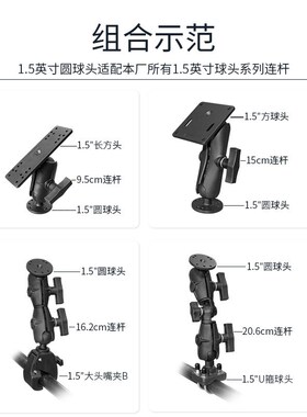 工控设备终端支架AMPS孔位s仓储平板固定1.5英寸VESA75x75球头支