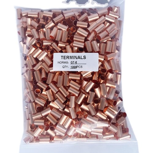 GT-6(16平方)冷压s接线端子GT铜管对接头并线连接器电缆铜鼻子