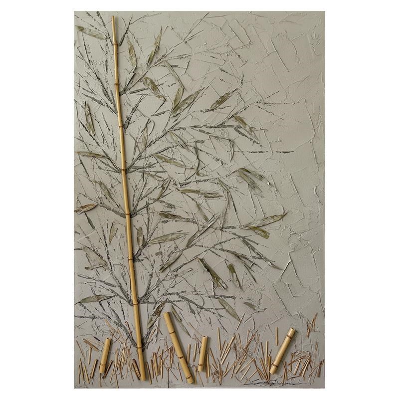 网红》.原e景创《富贵竹发客厅沙背画玄关装饰画挂餐厅纯手绘画