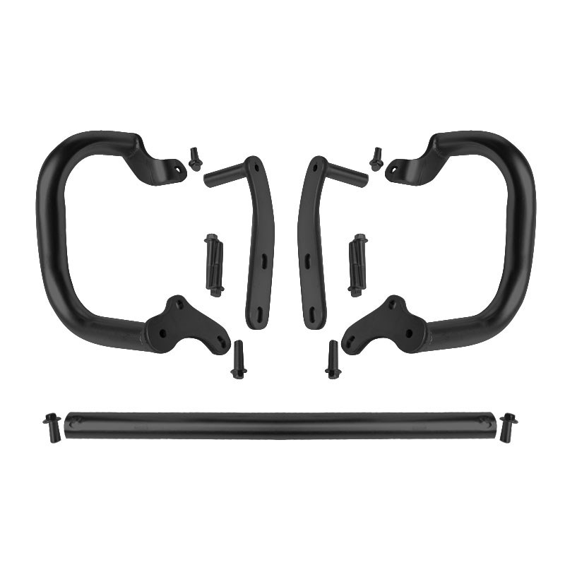 适用钱江QJ闪500S不锈钢保险杠闪500J护杠防摔防护后靠背边包改装