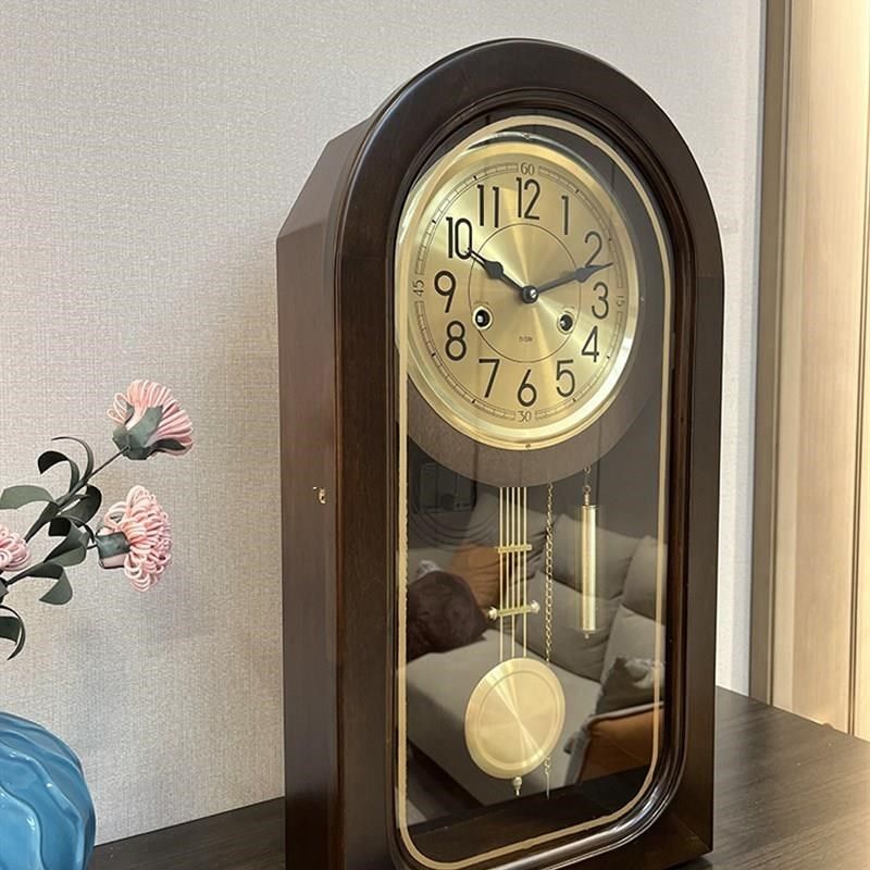纯铜机械机e芯可座可q挂钟表整点报时上链条新中式大号摆钟座钟台,家居饰品,挂钟,淘宝优惠券,粉丝福利购,淘宝优惠卷