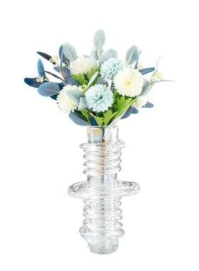 轻奢透明玻璃插花花瓶子花器北欧简约客J厅电视柜玄关茶几创意摆