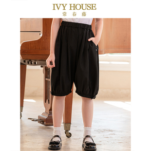 新款 女大童夏季 裤 子百搭短裤 洋气休闲 IVY 裙裤 HOUSE常春藤儿童装