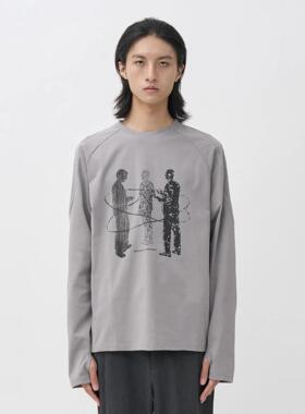 OLIX 机能户外秋冬季暖色系男士百搭长袖T恤宽松休闲时尚百搭打底