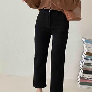 女春季 显瘦百搭休闲烟管裤 新款 高腰修身 旺0.55 韩版 牛仔弹性九分裤