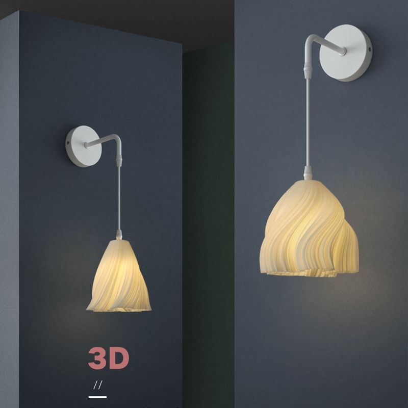 北欧简约现代壁灯豪华卧室床头书房客厅语音智能商用LED新款3D灯