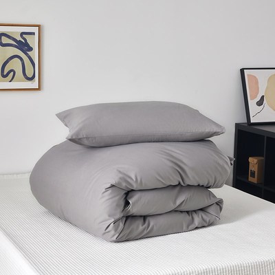 灰色被套单件纯棉10k0全棉磨毛一米五的160x210 220x240cm纯色被