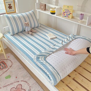 纯棉水洗棉学生宿舍床笠200*90*190子母G上下床135x200x150防滑罩