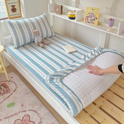 纯棉水洗棉学生宿舍床笠200*90*190子母G上下床135x200x150防滑罩