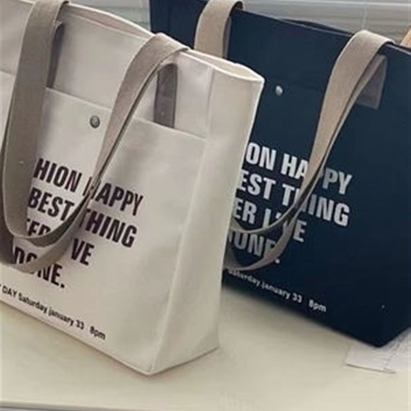 初中生斜挎包男单肩帆布包韩版手提百搭上L学逛街韩版大容量补习