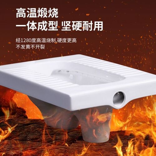 家用陶瓷蹲便器冲水箱整套装蹲坑式厕所蹬便卫生间V防臭大便器蹲
