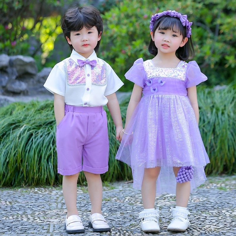 儿童演出服男女童幼儿园班服六一纱裙主持人礼服小学生走秀表演服,童装/婴儿装/亲子装,儿童演出服,淘宝优惠券,粉丝福利购,淘宝优惠卷