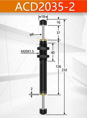 机械手双向液压缓冲器200/205/2050-2 半螺纹加长 2050-