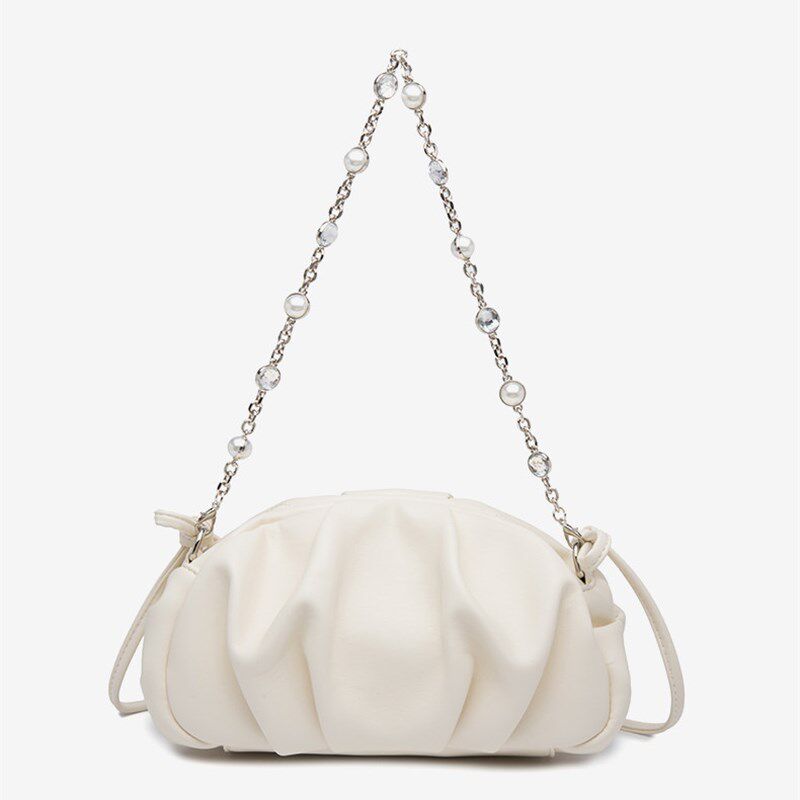 高级感云朵包包2025新潮珍珠链条夏季百搭单肩斜挎时尚腋下女包小