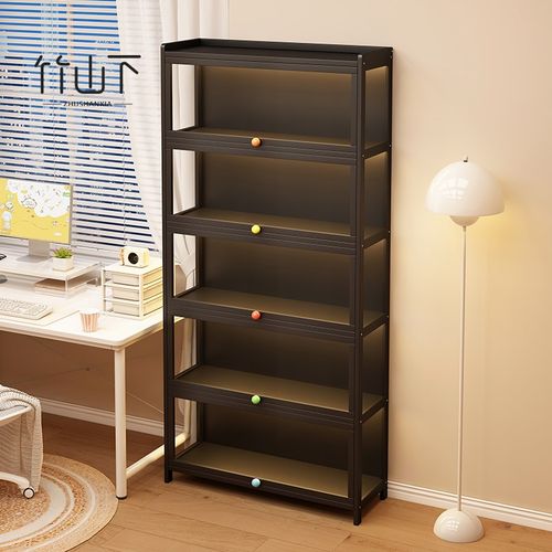 手办展示柜痛柜透明防尘收纳柜玩具积木储物柜模型落地奖杯展示架