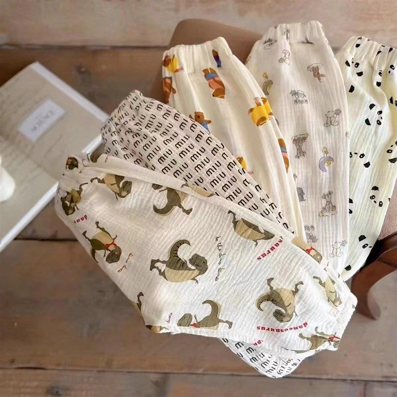 儿童防蚊裤男2024夏季新款小童哈伦裤透气潮宝宝满印灯笼裤女棉纱,童装/婴儿装/亲子装,裤子,淘宝优惠券,粉丝福利购,淘宝优惠卷