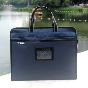 男女手提a会议包文件袋帆布A4资料袋大容量公文包学生补习袋拉链