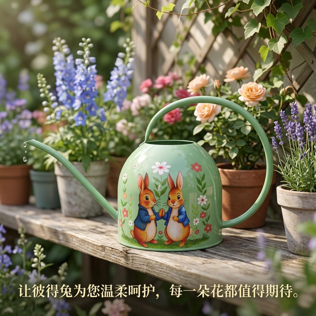 浇水水壶彼得兔联名款养花专用浇水壶2L大容量长嘴浇水壶浇花家用
