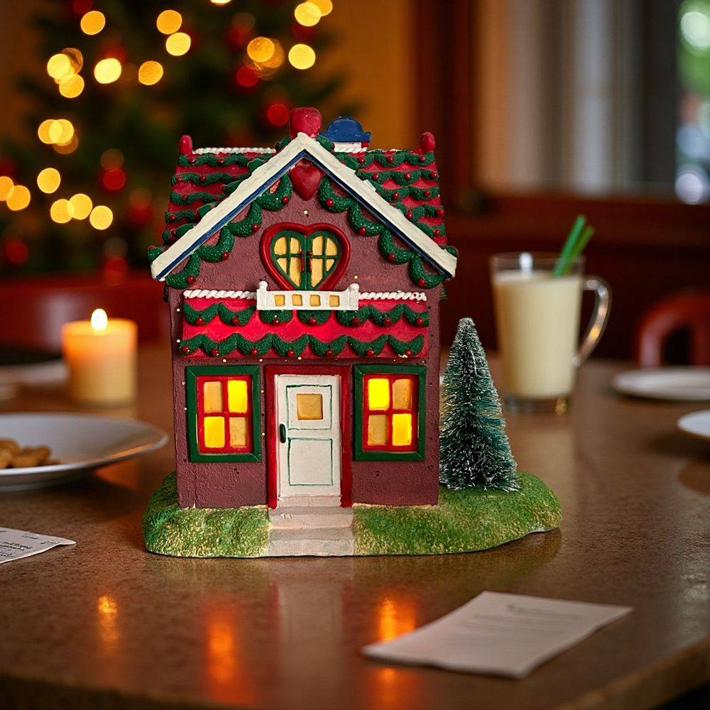 圣诞房子家居装饰发光花园精致小屋阳台花园造景装饰摆件,家居饰品,户外/庭院摆件,淘宝优惠券,粉丝福利购,淘宝优惠卷