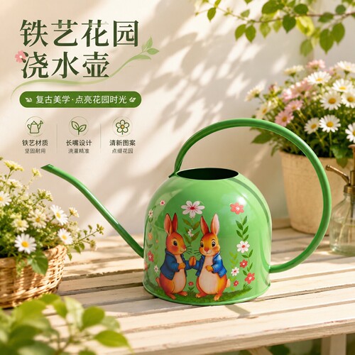 2L铁艺长嘴防锈室内外浇花壶