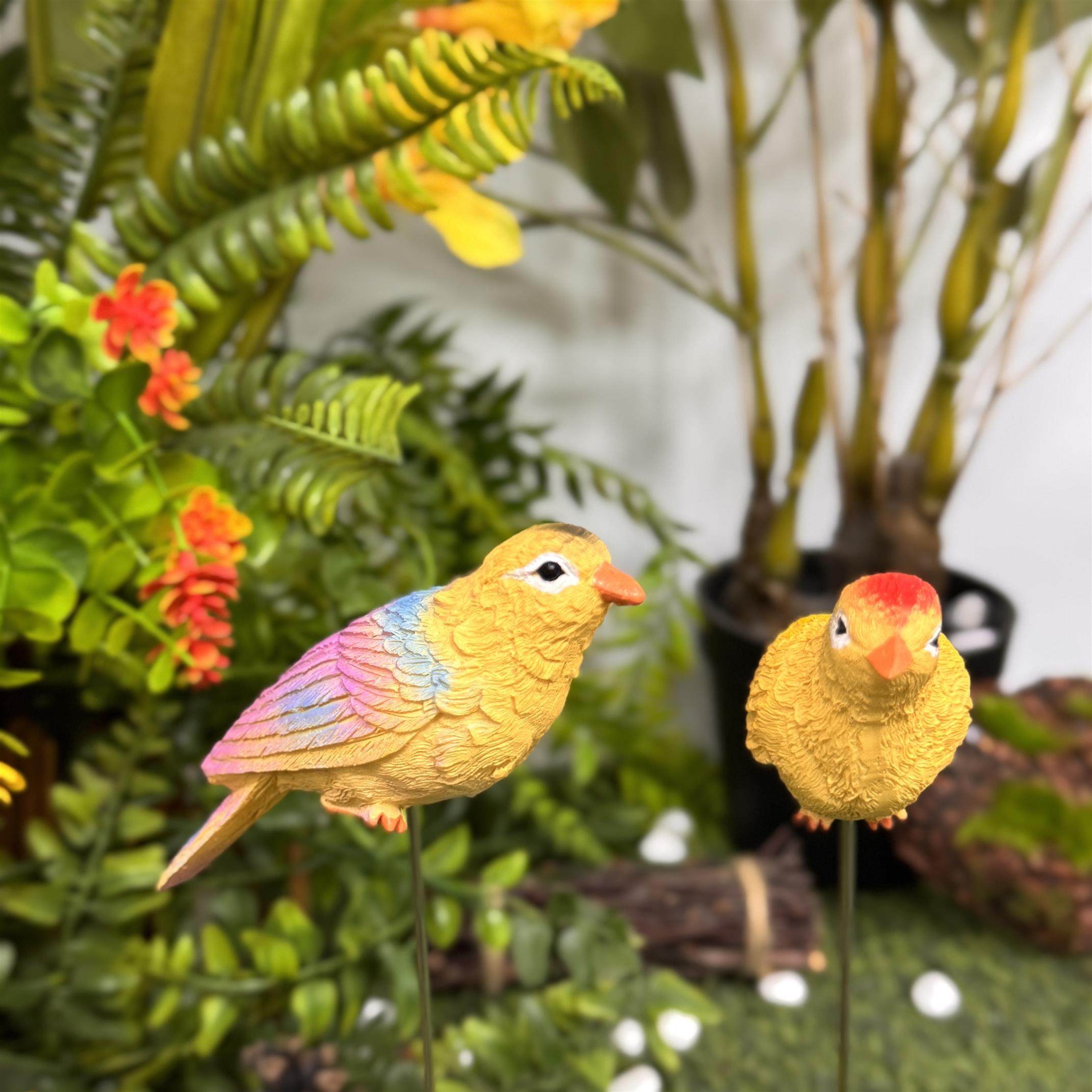 模拟造景两只树脂小鸟花园地插庭院花园创意点缀家居装饰摆件,家居饰品,户外/庭院摆件,淘宝优惠券,粉丝福利购,淘宝优惠卷