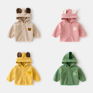 嘟嘟家儿童摇粒绒外套秋冬男童上衣宝宝女童加厚冬装 清仓 特价