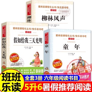 童年名家精编版 推荐 假如给我三天光明名译经典 版 正版 柳林风声精译美图版 班班乐读2025暑假五升六六年级上册必读课外书