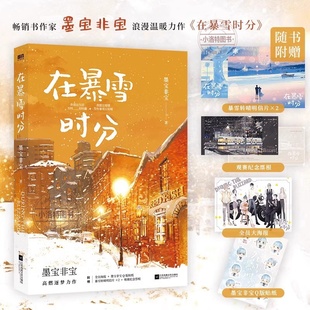 海报 贴纸 在暴雪时分实体小说书 官方正版 吴磊赵今麦主演同名电视剧原著小说 明信片 墨宝非宝 蜜汁炖鱿鱼作者书籍 赠纪念票根