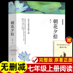鲁迅原著七年级必读 包含呐喊彷徨 初一上册必读 正版 初中生世界名著课外阅读书籍经典 348页无删减完整版 课外书 书目 朝花夕拾