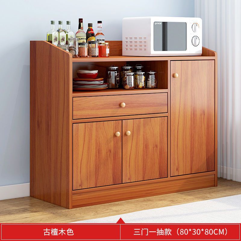 餐边柜酒柜碗柜现代简约家用厨房灶台茶水柜客厅靠墙微波炉置物架