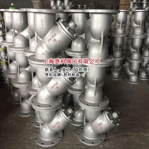 GL41H-25C DN250 铸钢法兰Y型过滤器 不锈钢滤网过滤器 304 Y型