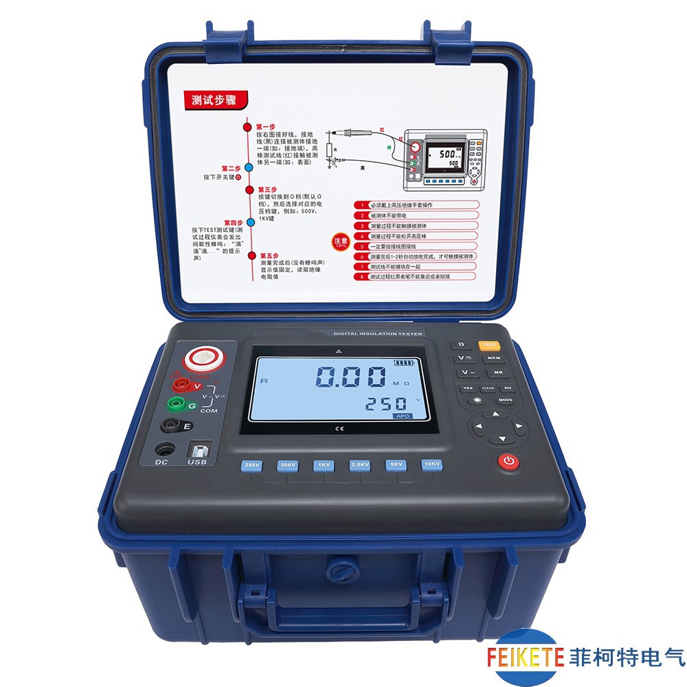 菲柯特高压绝缘电阻测试仪5KV10KV15KV数字兆欧表绝缘电阻表厂家图片