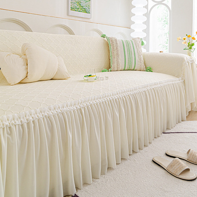 2025新款奶油风夏季冰丝沙发盖布夏凉防猫抓全盖套罩通用防滑盖巾